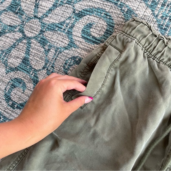 Loft Olive Green Drawstring Mini Skirt - Picture 7 of 9